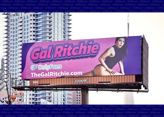Gal Ritchie Places Her Bet On Las Vegas With A Sexy New Billboard