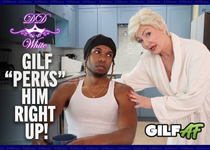 DD White Stars in “GILF ‘Perks’ Him Right Up!” for Nookies’ GILF AF