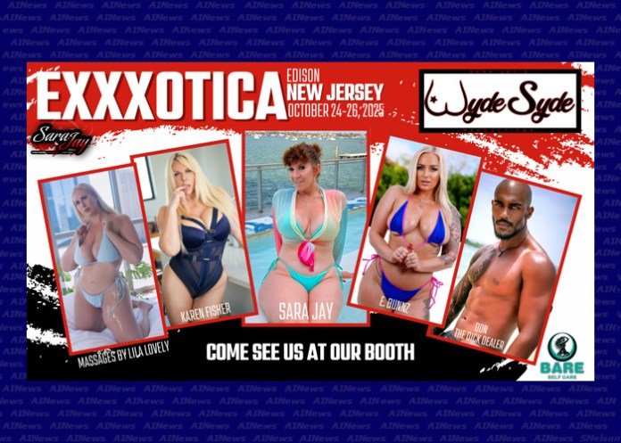 ADULT SUPERSTAR SARA JAY HOSTS WYDESYDE BOOTH THIS WEEKEND AT EXXXOTICA NEW JERSEY!
