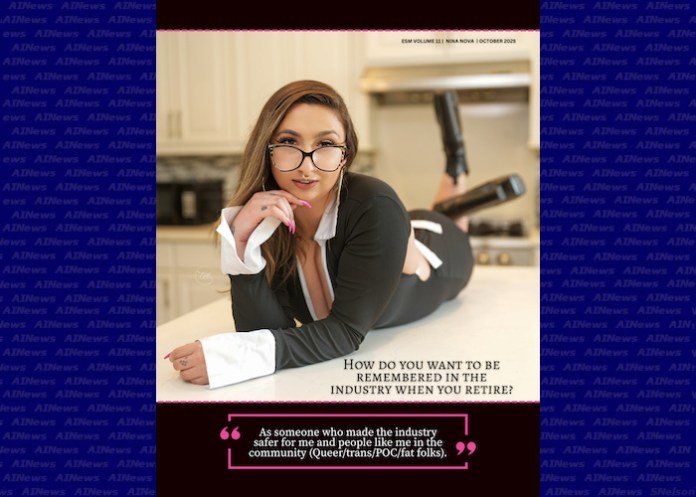 Nina Nova Lands First Magazine Cover, Vol 11 Erotic Sky Magazine