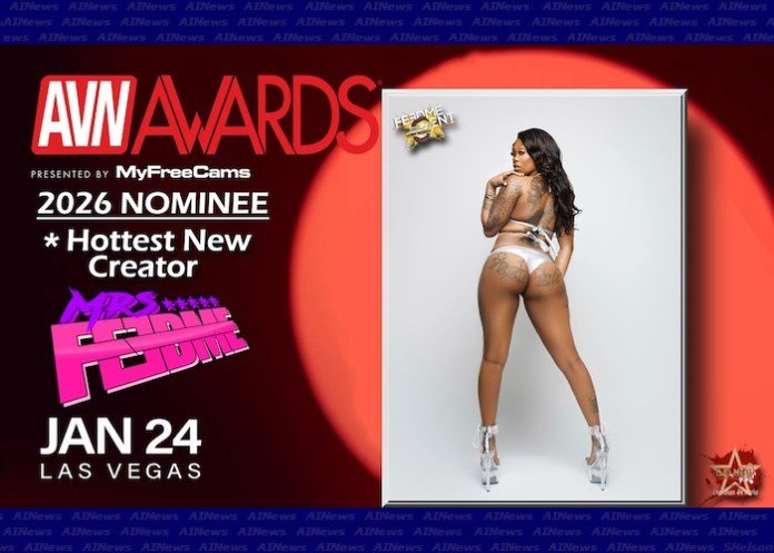 Mrs. Feed Me Receives 2026 AVN Awards Fan Nomination For Hottest New Creator