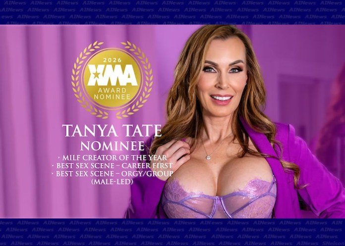 Tanya Tate Earns Three 2026 XMA Awards Nominations for MILF Creator of the Year and Best Sex Scene Honors