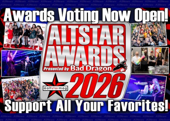 AltPorn.Net Announces Nominees for 2026 AltStar Awards presented by Bad Dragon