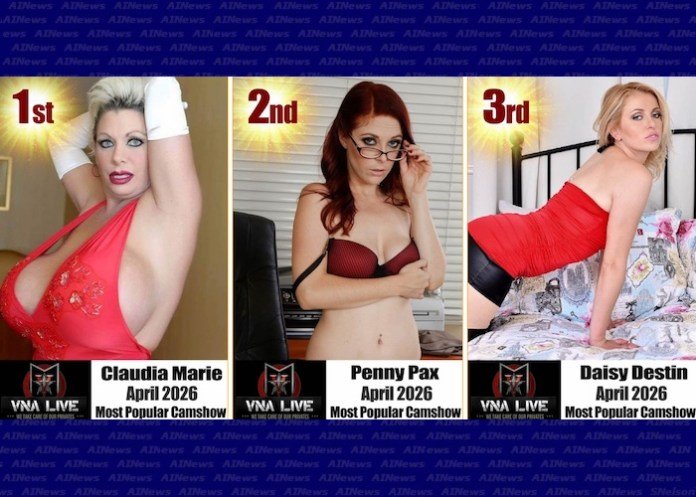 CLAUDIA MARIE WINS #1 VNALIVE.COM CAM STAR FOR APRIL 2026!