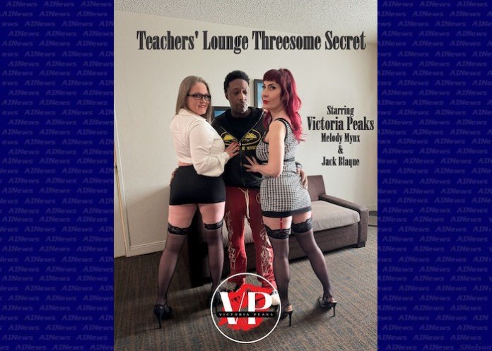 Victoria Peaks, Melody Mynx Keep The Door Closed in “Teachers’ Lounge Threesome Secret”